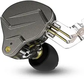 KZ ZSN Pro in Ear Monitor IEM com Armadura Dinâmica Híbrida Equilibrada, Som Estéreo Graves Claro, Fones de Ouvido com Fio para Jogos, Cabo Ergonômico Confortável de 2 Pinos (Cinza sem Microfone)