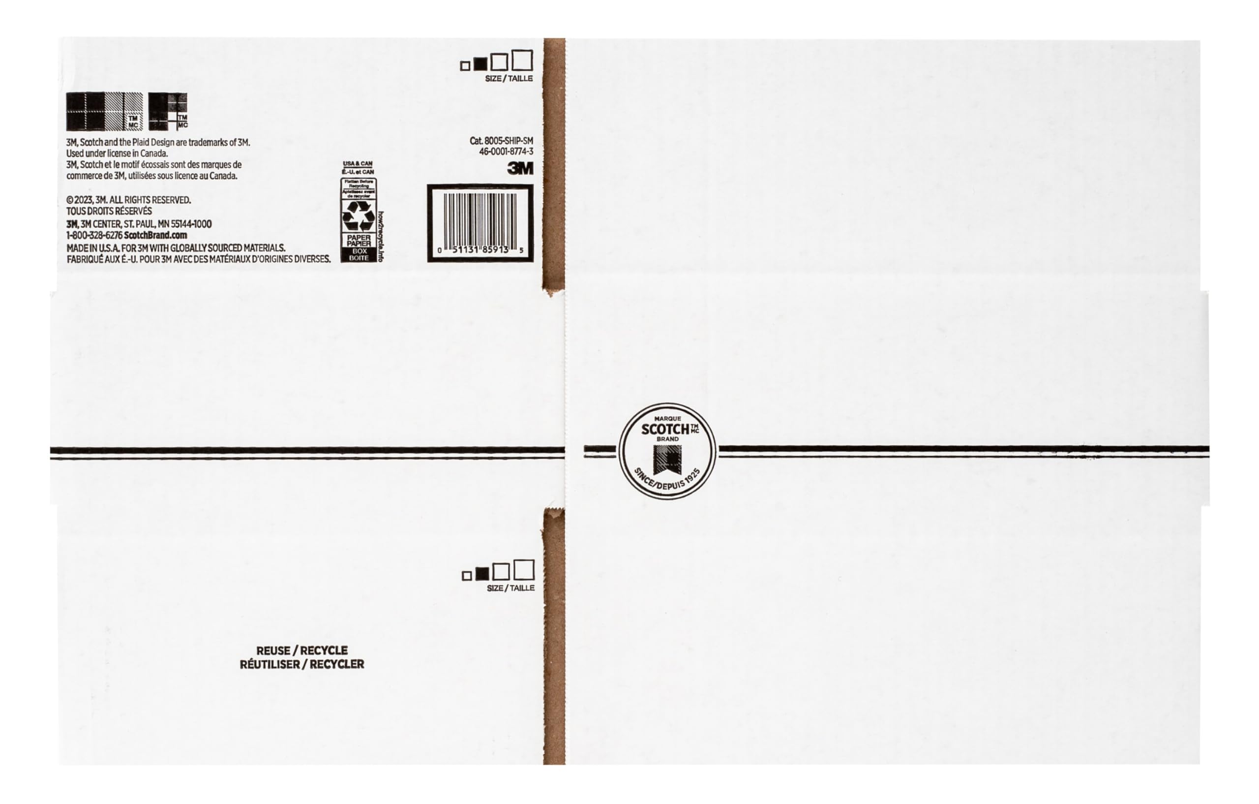 Scotch correo, movimiento, y caja de almacenaje, 12 unidades, color blanco 11.25 x 8.34 x 4 Inches