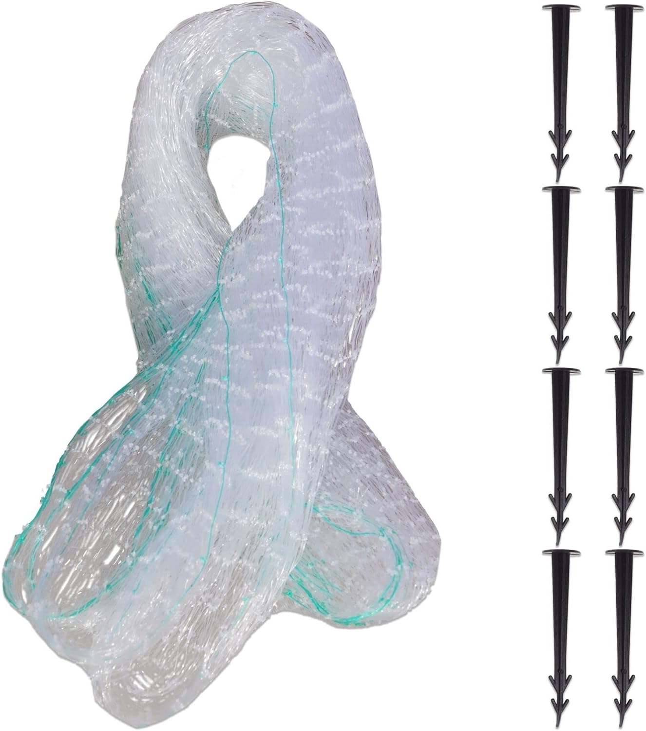 HALF OFF PONDS - 10' x 10' Pond Net with 8 Stakes for Ponds, Waterfalls, Water Gardens and Gardens to Protect Fish from Predators and Water Features from Debris - HPN1010