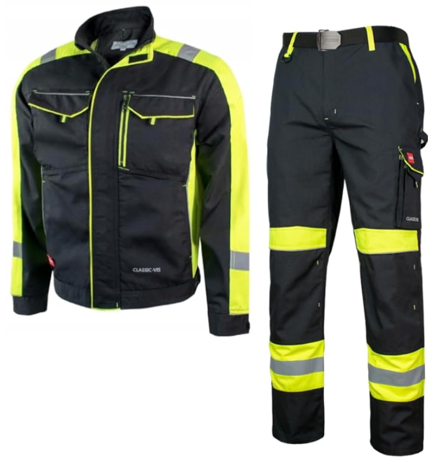 KEILOR Vêtements de travail : ensemble de combinaison de travail avec veste de travail et pantalon de travail Classic Vis
