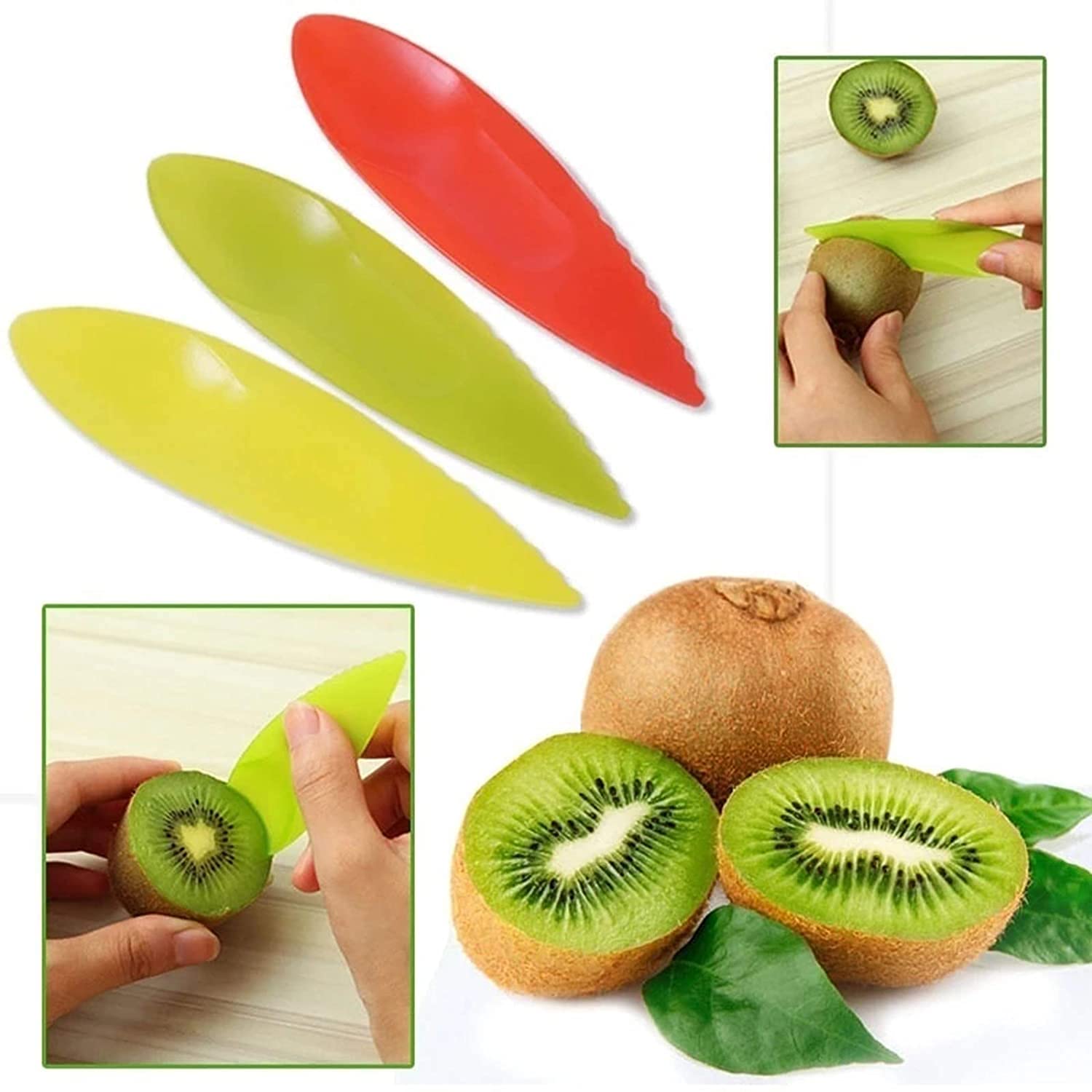Coupe-kiwi Pratique - Outil Pour éplucher Et Trancher Les Kiwis - Matière PP écologique - Dimensions 6,8x6,8 Cm - 10