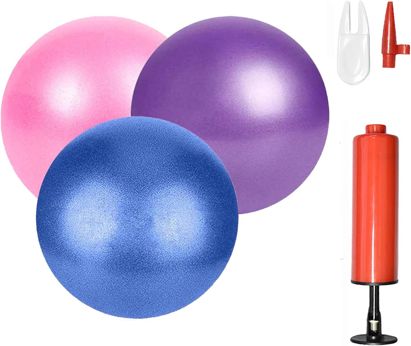 6 Inch Mini Exercise Pilates Yoga Ball, Stability Ball for Yoga, Barre, Training and Physical Therapy- Improves Balance, Core Strength Yoga Ball with Inflate Pump