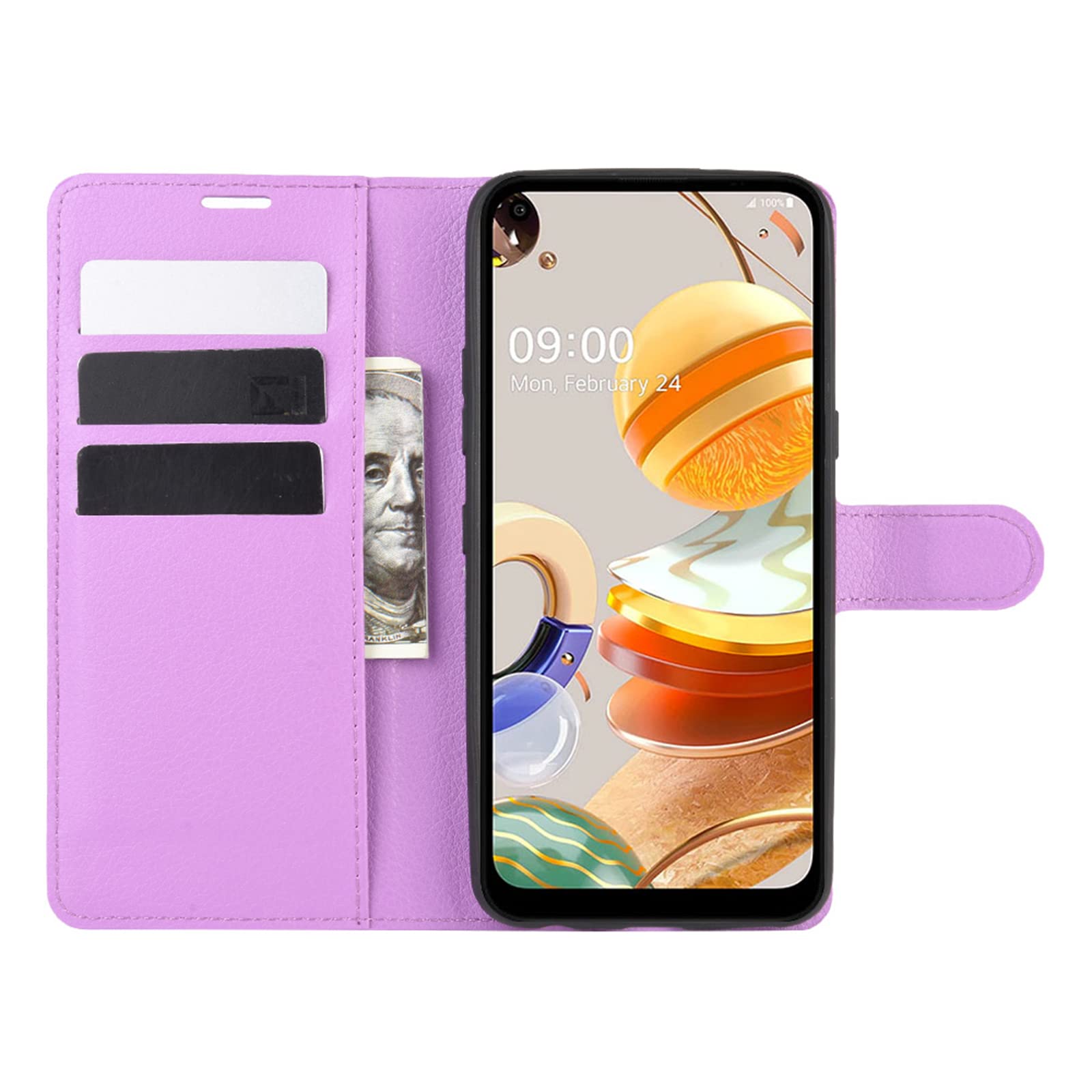Borse Telefono per LG K61 Flip Caso in PU Pelle Case Libro Portafoglio
