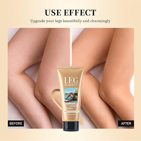 Leg Makeup Lotion,Full Coverage Body Makeup No Transfer Waterproof Tattoo Cover Up Make up, Leg Make Up to Cover Veins Scar, Concealer Long Lasting Body Coverage Perfector (Medium Glow)