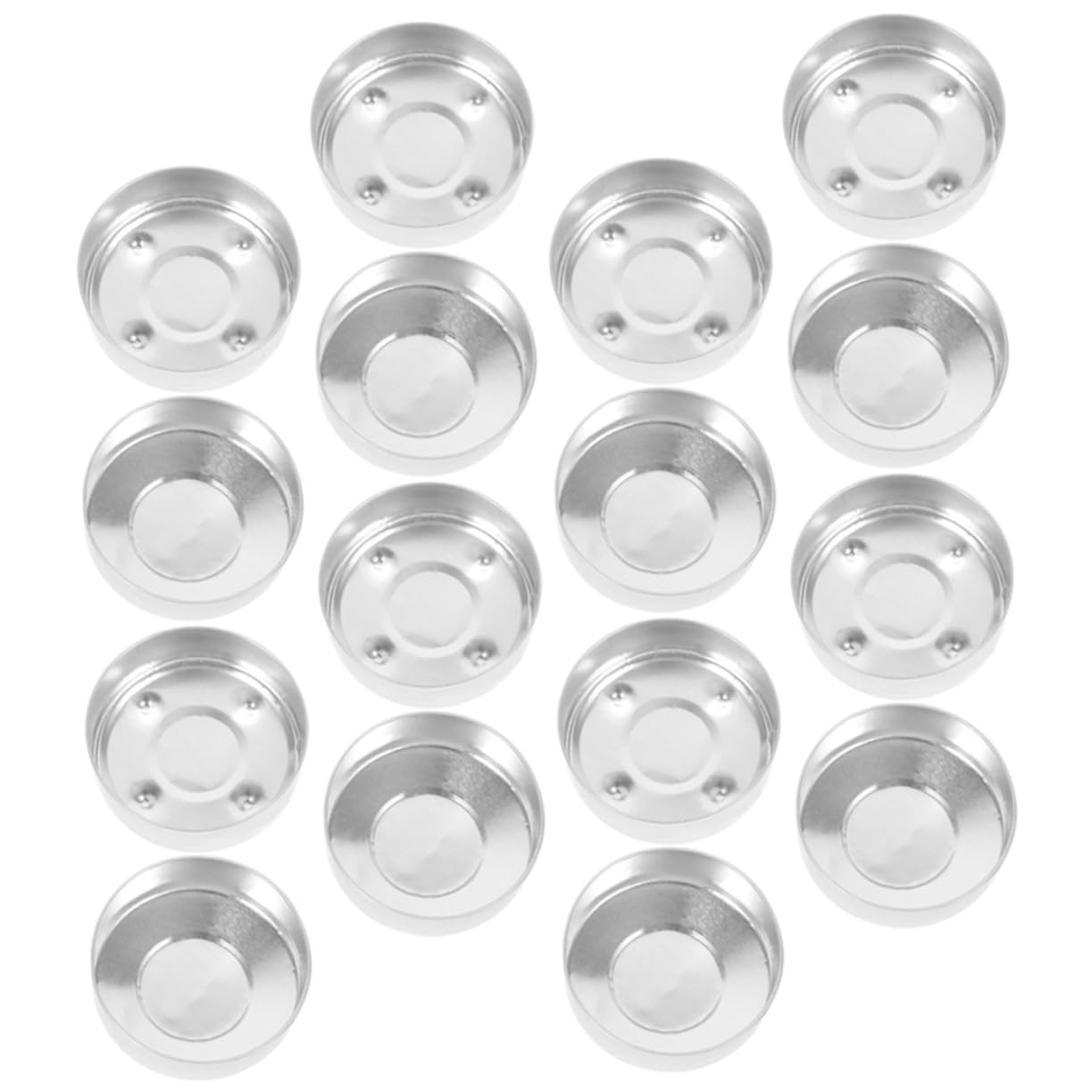 NUOBESTY 50pezzi Portacandele Alluminio Per Tea Light Contenitori Resilienti e Riutilizzabili Per Decorazioni Festive e Atmosfere Romantiche