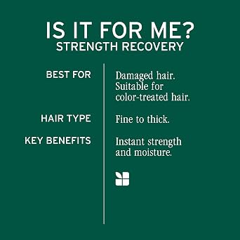 Biolage Strength Recovery Shampoo For Damaged Hair | Reduces Breakage & Detangles, Strengthens and Moisturizes, For Damaged Hair, With Olive Squalane & Vegan Proteins