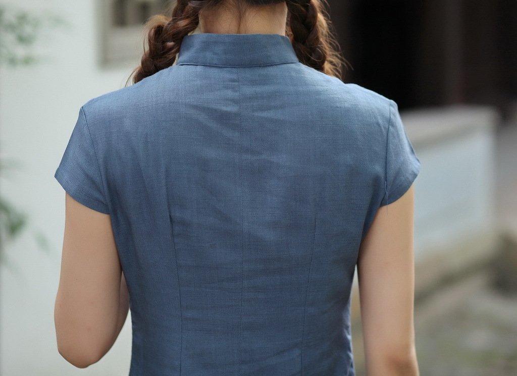 Shanghai Story Women's Linen Tang Suit Chinese Cheongsam Shirt Blouse Top 3XL 5