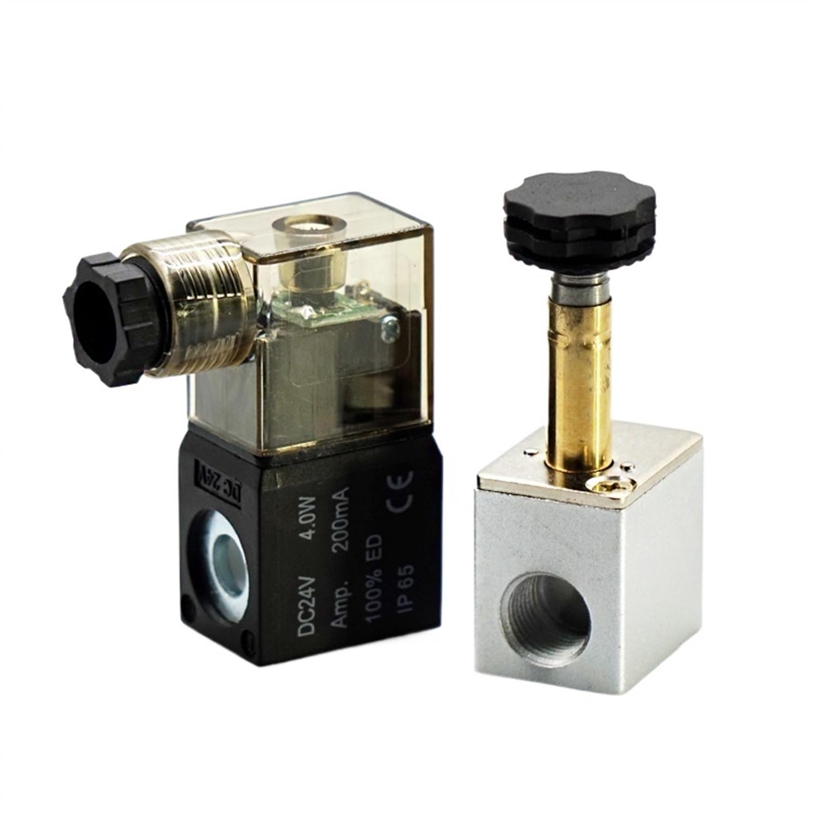 Zawory elektromagnetyczne powietrza 2V025-08 2 pozycje 2 porty 0,6 cm normalnie zamknięty pneumatyczny zawór elektromagnetyczny 12 V 24 V 110 V 220 V wolt (8 mm-dopasowanie-3 szt., AC220V)