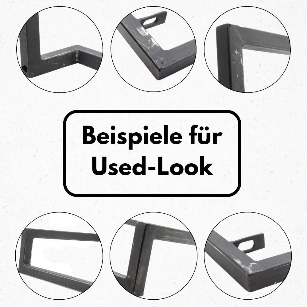 RINGO-Living Wandgarderobe mit Ablage - Vintage Kleidergarderobe aus massiven Natur Holz - Rustikales Wandregal für den Flur - Schmale Kleider Garderobe mit 6 Haken für Deine Jacken Mäntel & Schals