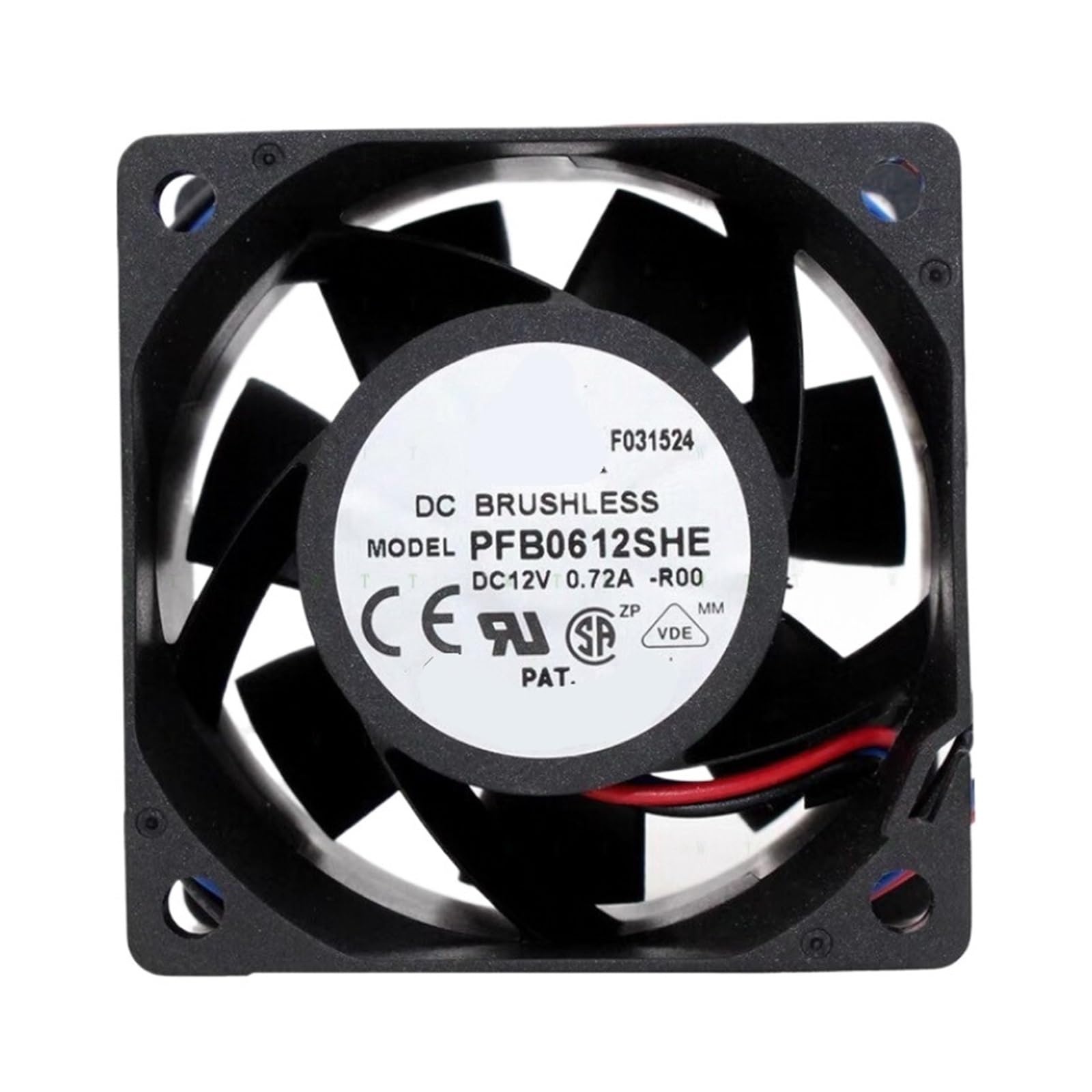 QNEZIQTMH PFB0612SHE-R00 12V 0.72A 6038 6CM Cooling Fan 3-Wire