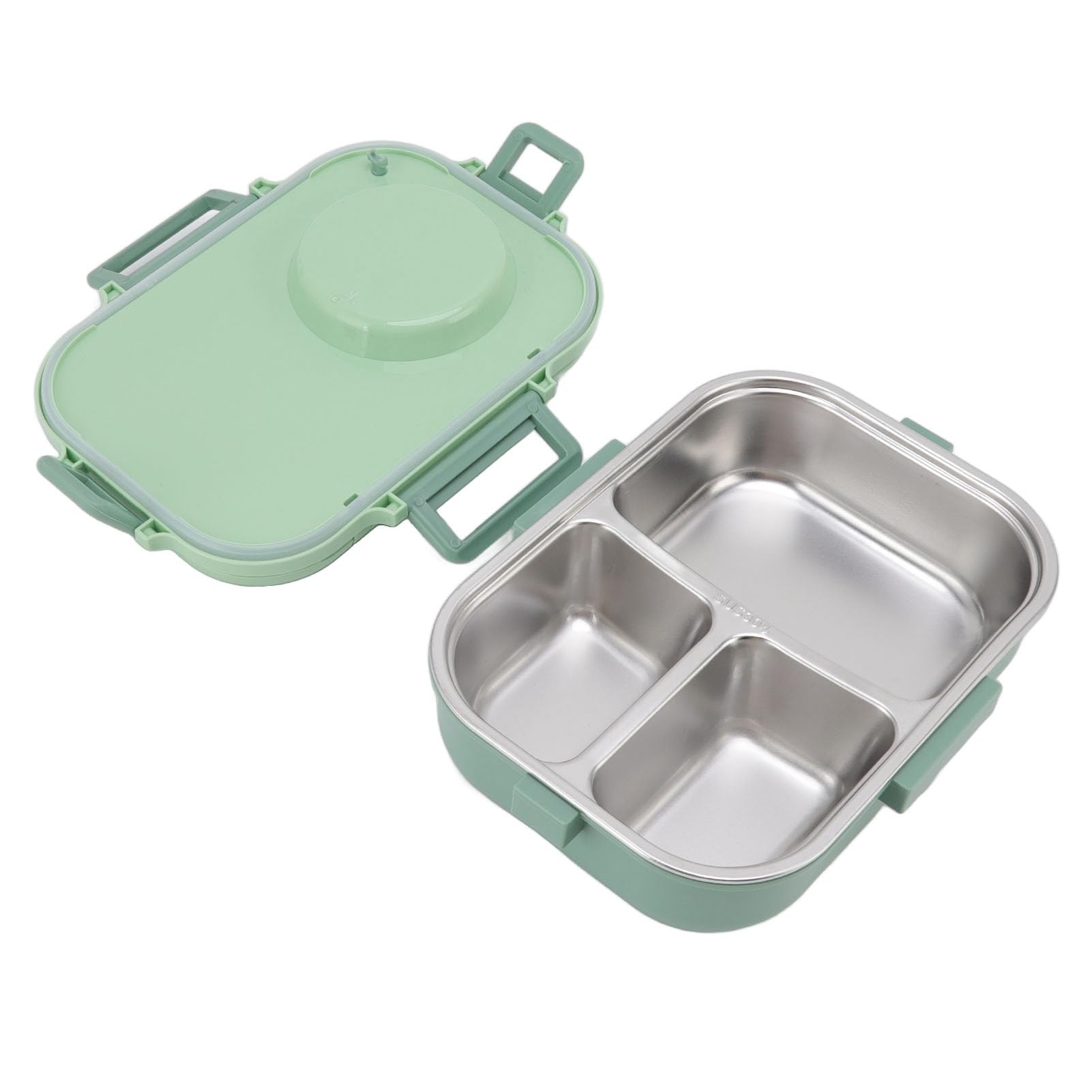 Boîte Repas Isotherme Inox 3 Compartiments - 1000 Ml - Idéale Bureau, école, Pique-nique, Randonnée