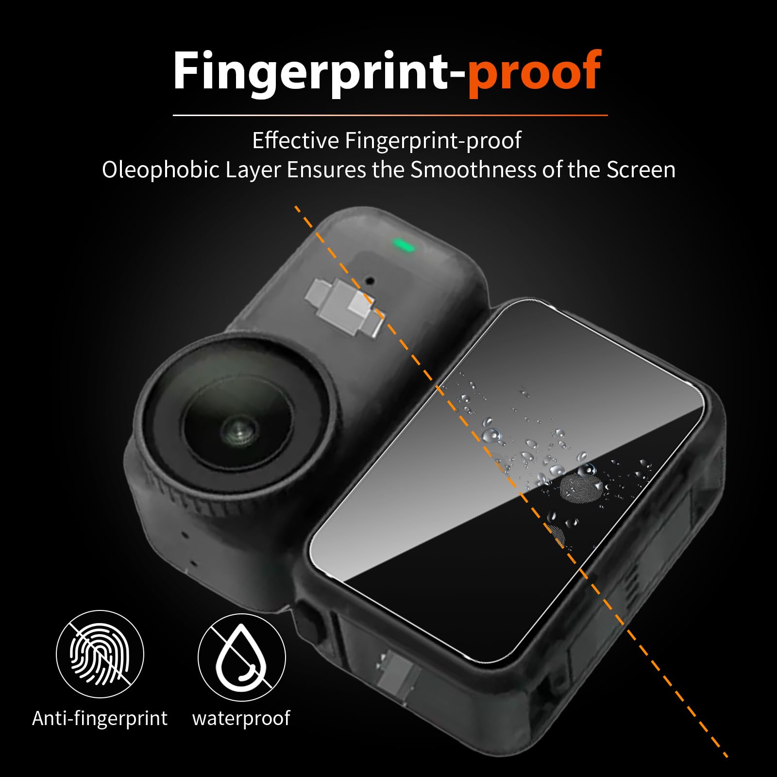 Vetro Temperato per DJI Osmo Nano, 3 Pezzi Pellicola Protettiva e 3 Pezzi Pellicola Fotocamera, Durezza 9H Anti Graffio Schermo Vetro Protettivo