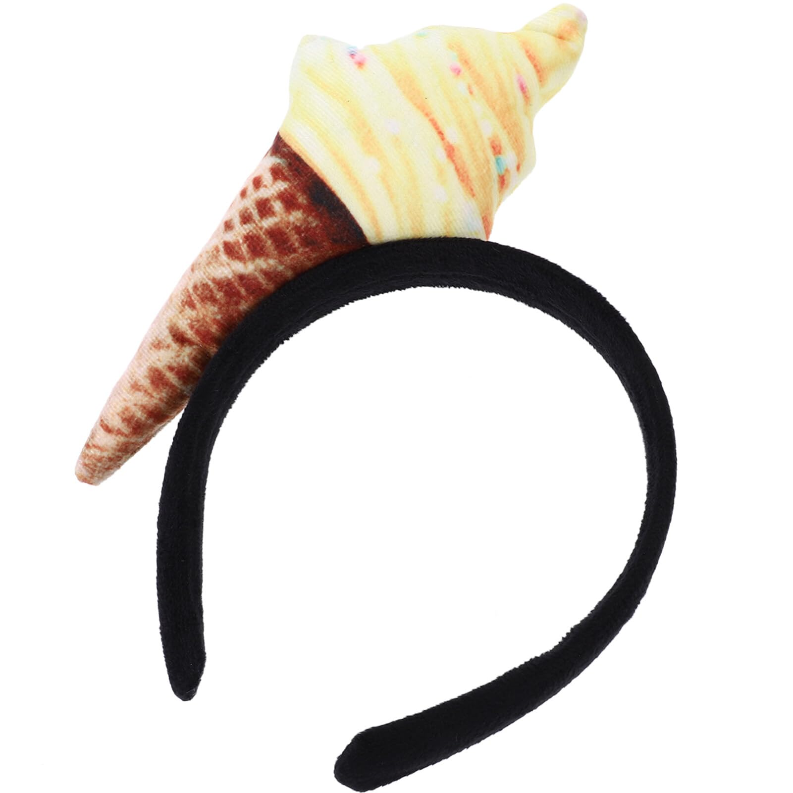 Beaupretty Ice Cream Headband Novelties Ice Cream Cone Shape Hair Hoops Mini Food Headpiece Halloween Christmas Costume Party Supplies