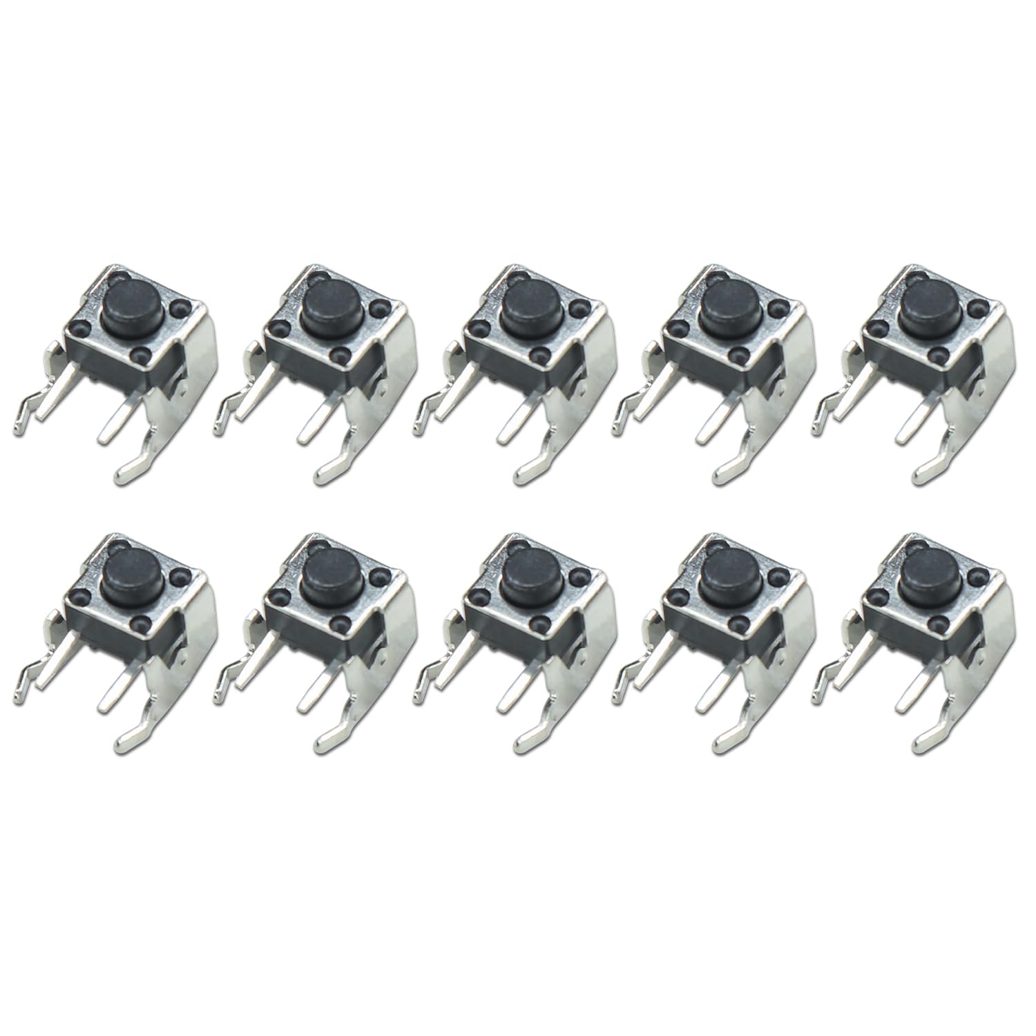 Electronic Spices 6x6x5mm 2 Pin Right Angle Push Button Momentary Tactile Switch Pack of 10-image-31