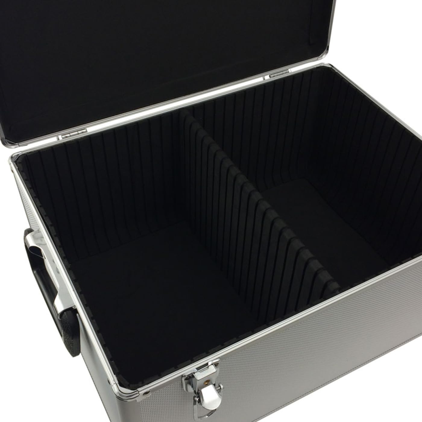 VDD Vinylkoffer - LP-Einzelkoffer für 200 Singles Silberaluminium