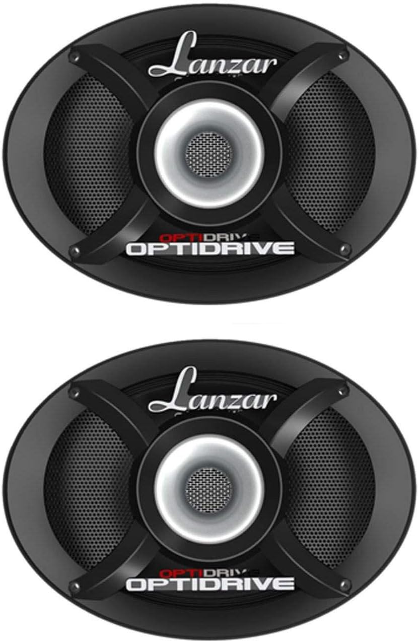 Pyle Upgraded Opti-Drive Pro 6”x 9” High Power - 1600 Watt Peak 100 – 22 kHz Frequency Response 90 Oz Magnet Structure and 4 Ohm Mid-Bass w/ Compression Horn Tweeter Full Range Speaker - OPTI69HPRO4