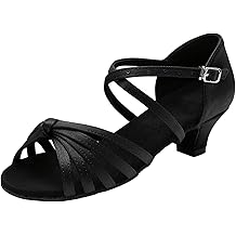 Generic Womens Fashionable Soft Sole Comfortable Non Slip Latin Dance Shoes Shoes Women Low Heels, 6.5