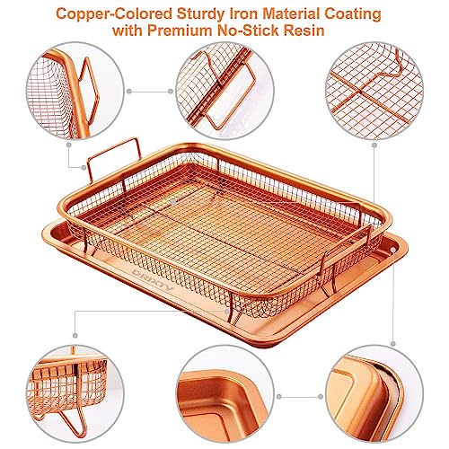 Image of Air Fry Tray Non-Stick Crisper Tray for Microwave /Over Baking Tray Crisping & Steel Pan Grill Basket Uses Hot Air to Crisp and Fry Food Without Oil or Unhealthy Fats Grill & Crisping Basket
