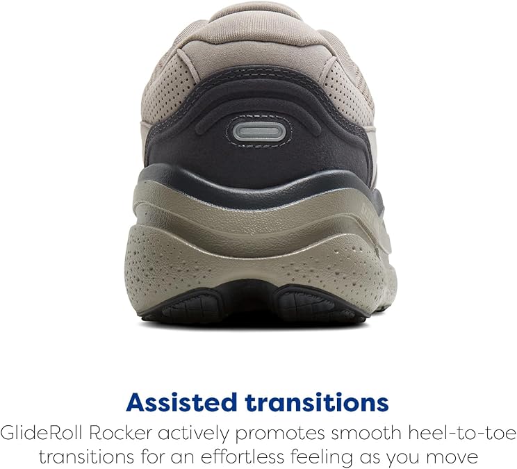 Brooks Men's Ghost Max Suede/Leather Neutral Running & Walking Shoe, Rockridge/Ebony. , 7
