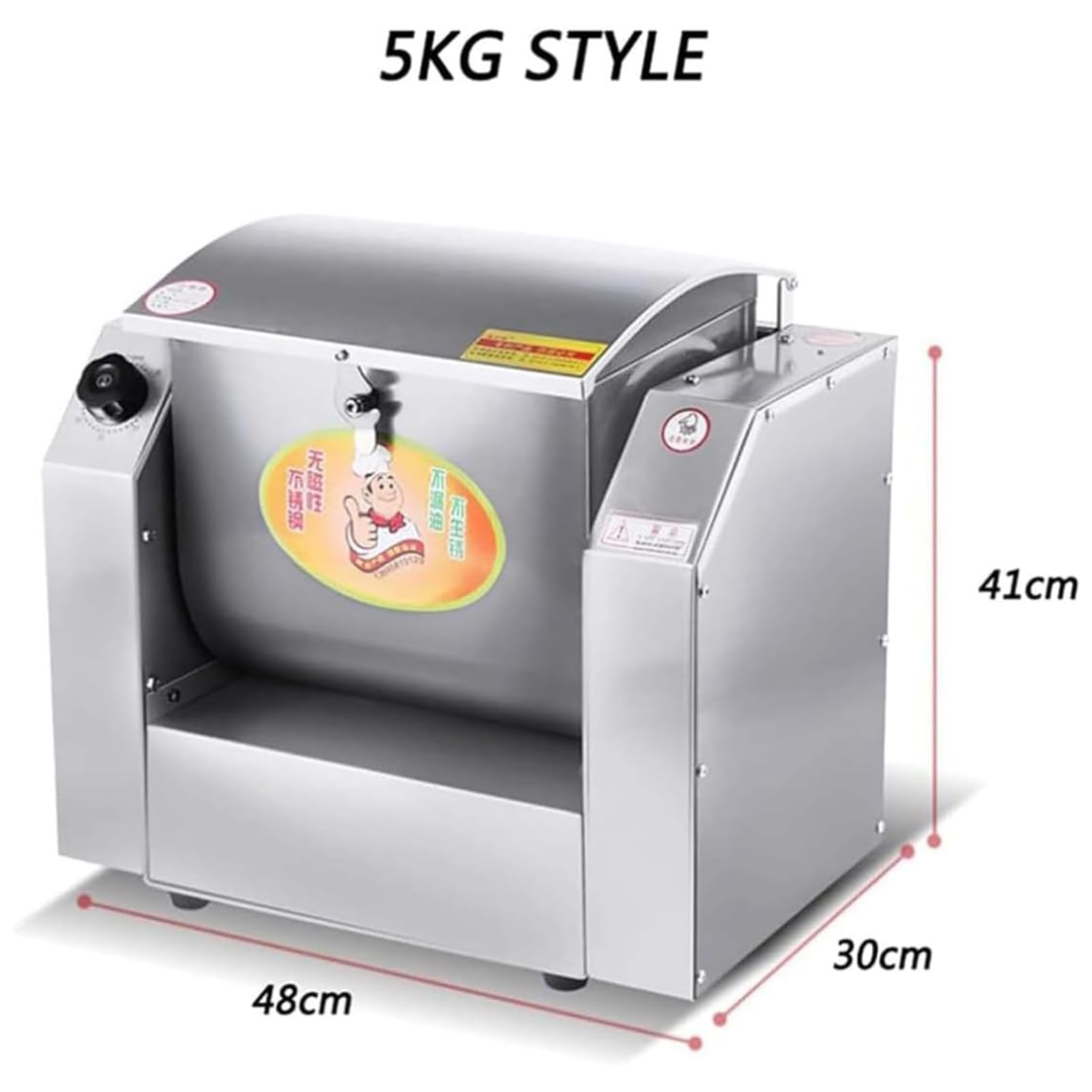 Komercyjna ugniatarka o dużej pojemności, duża pojemność 1100 W/1500 W, mikser ze stali nierdzewnej do pizzy, pojemność 30/50 kg/h, ugniatarka do pizzy piekarni