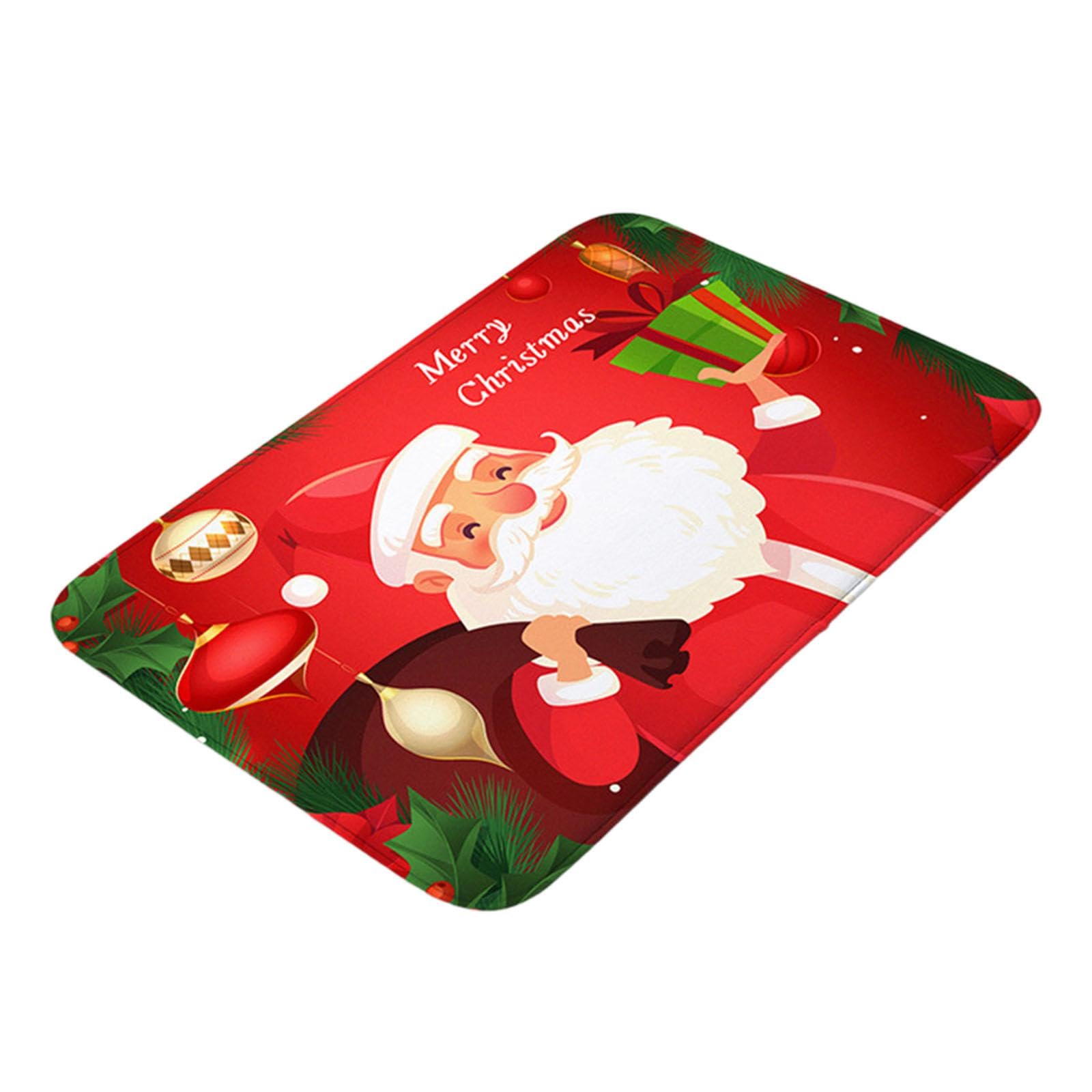 Milageto Felpudo navideño, Bonito Felpudo Decorativo para Puerta de Entrada, para el Invierno, para el hogar, la Sala de Estar y el Interior