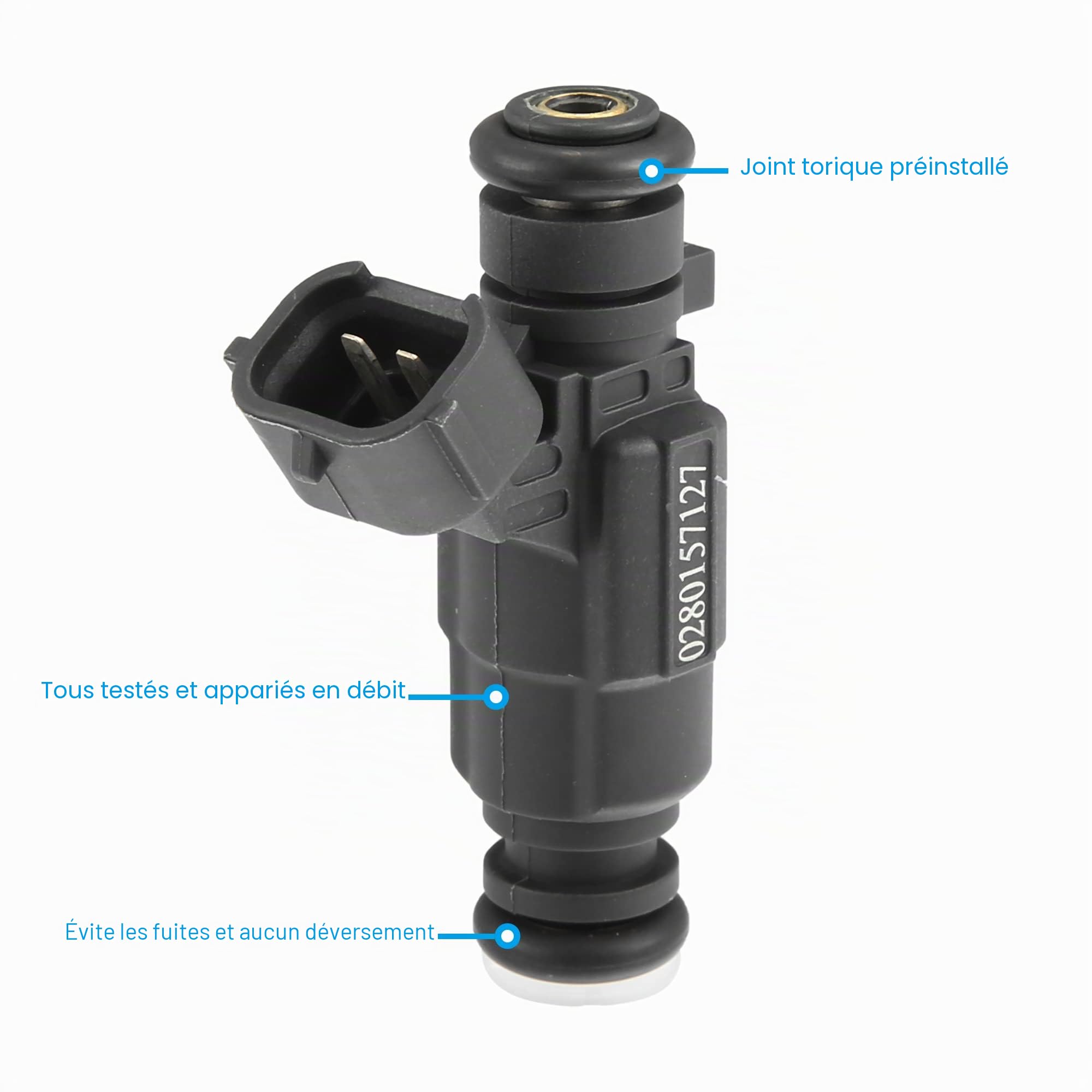 X AUTOHAUX 3 Injecteurs Carburant Pour Citroen C-Elysee 1.2L 12-18 3Pcs | OE:0280157127/9676017480,Noir,Metal/Plastique,6.1x3.7x2cm,12V,6 Trous,Pour Citroen,Pour Opel,Pour Peugeot,Pour Vauxhall