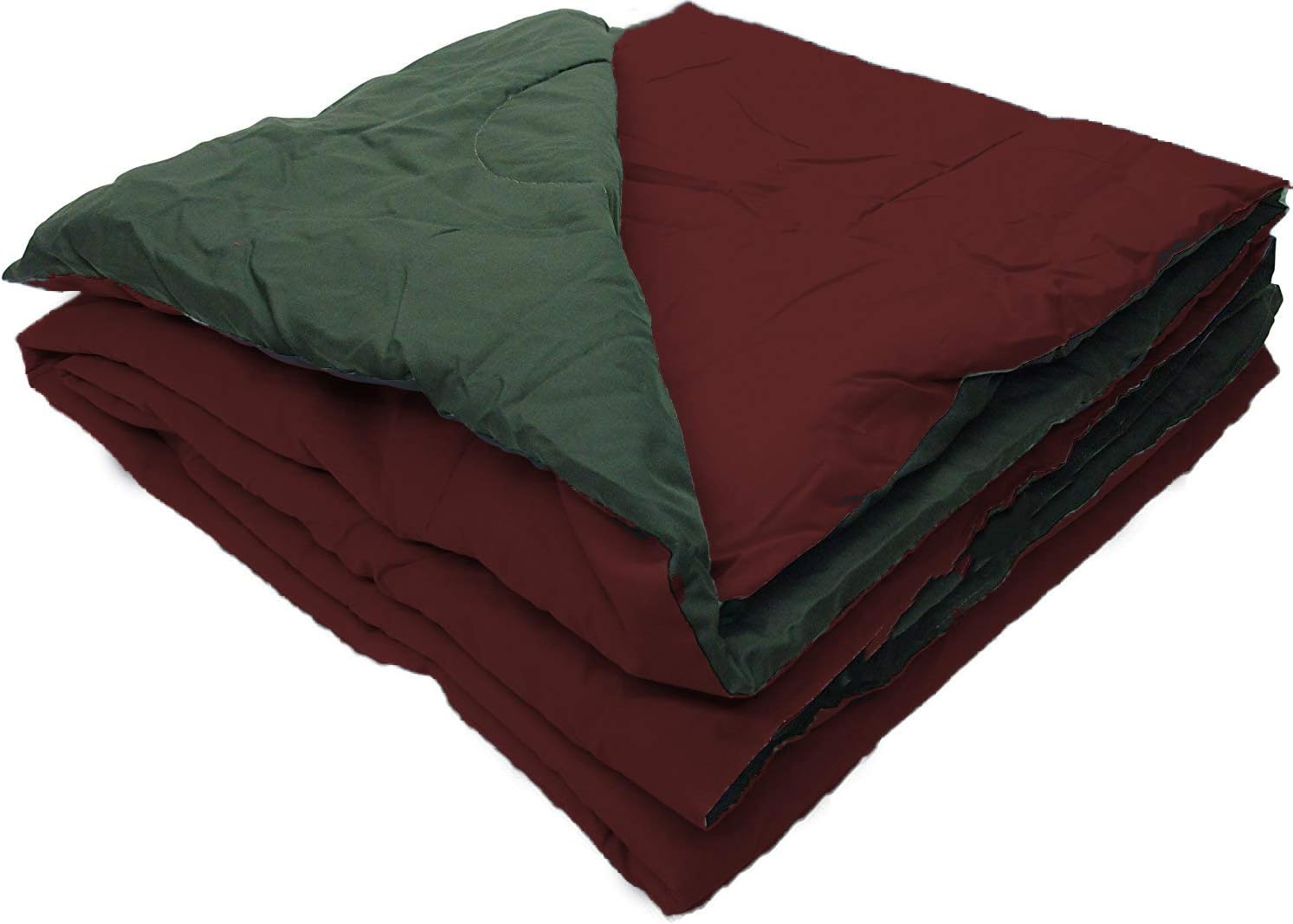 Amazon Com Arkwin Home Products Percale Covered Comforter Twin Size Hunter Green Burgundy Reversible Non Allergenic Great For Camp Home Kitchen