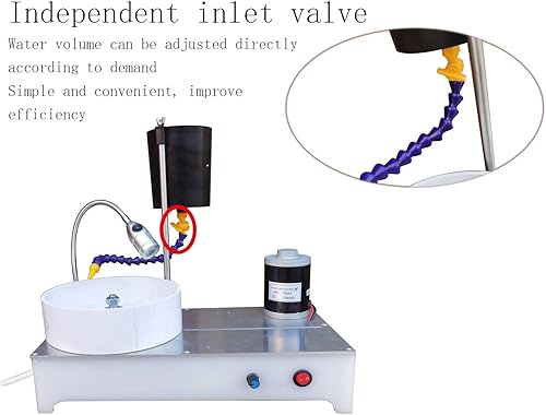 Miniatura 4 de DC 24V Gem Faceting Machine 120W Jade Pulidora Pulidora de roca Pulidora de roca Pulidora de ángulo de joya con pantalla digital y mango mecánico