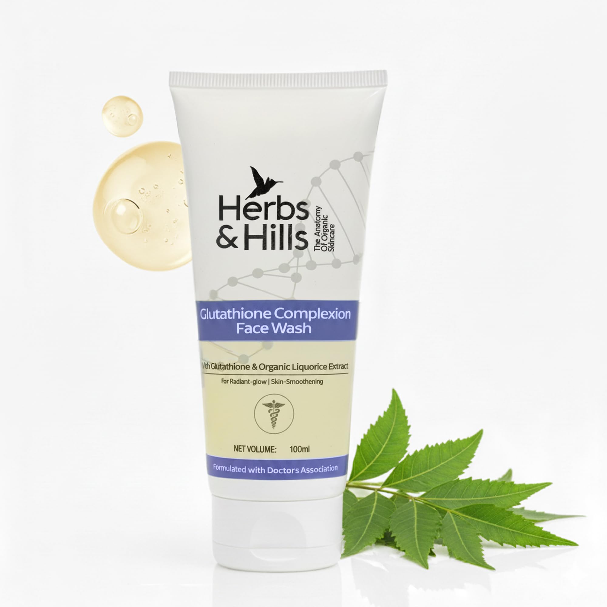 Glutathione Complexion Face Wash, Brightening & Antioxidant-Rich Cleanser with Organic Mulethi, Neem & Aloe Vera, Evens Skin Tone, Fights Pigmentation & Controls Acne, 100ml-image-18