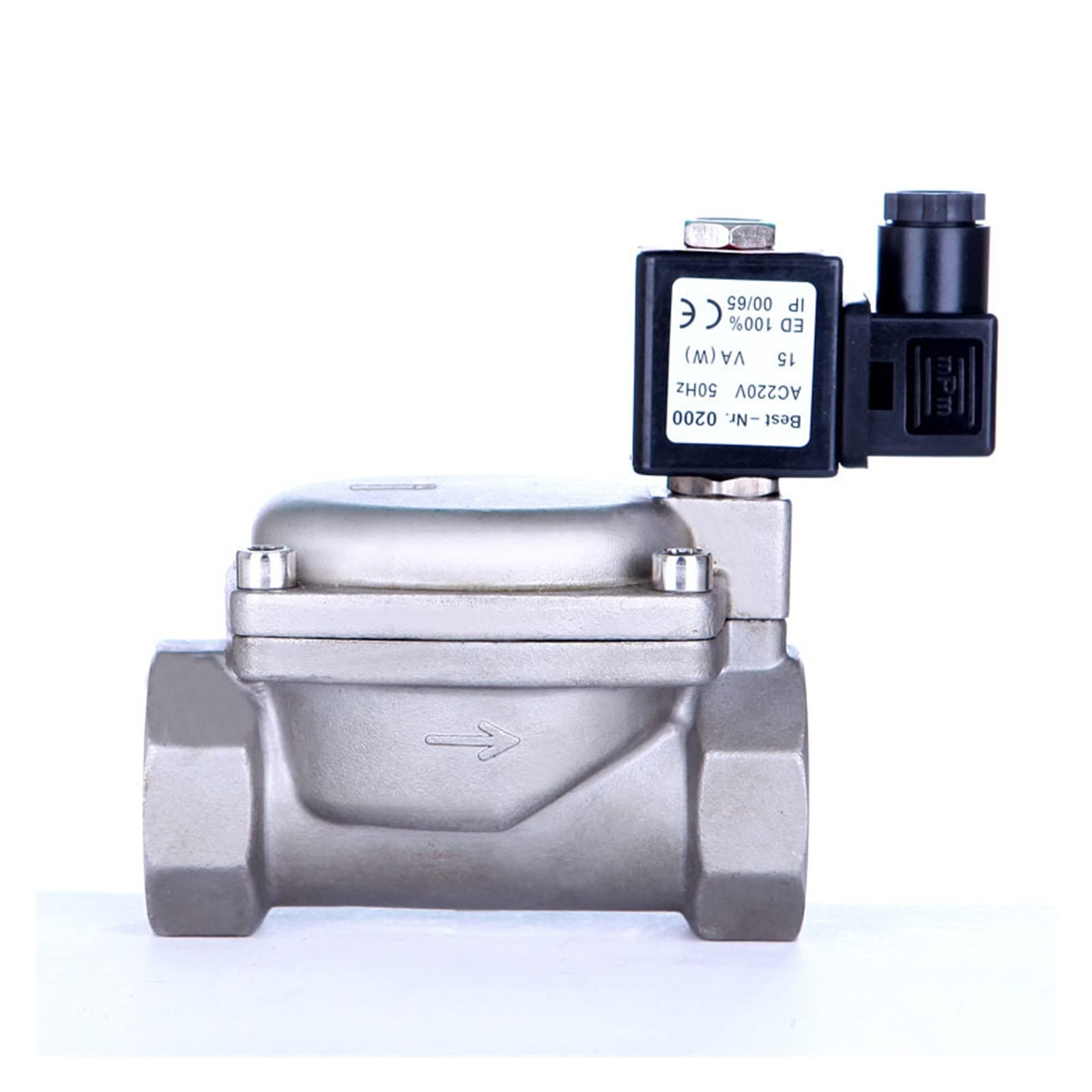 TREDSWQCV 1-1/2" Stainless Steel High Pressure Solenoid Valve 110V 24V 12V 24v Normally Closed(380V-NBR-SEAL)
