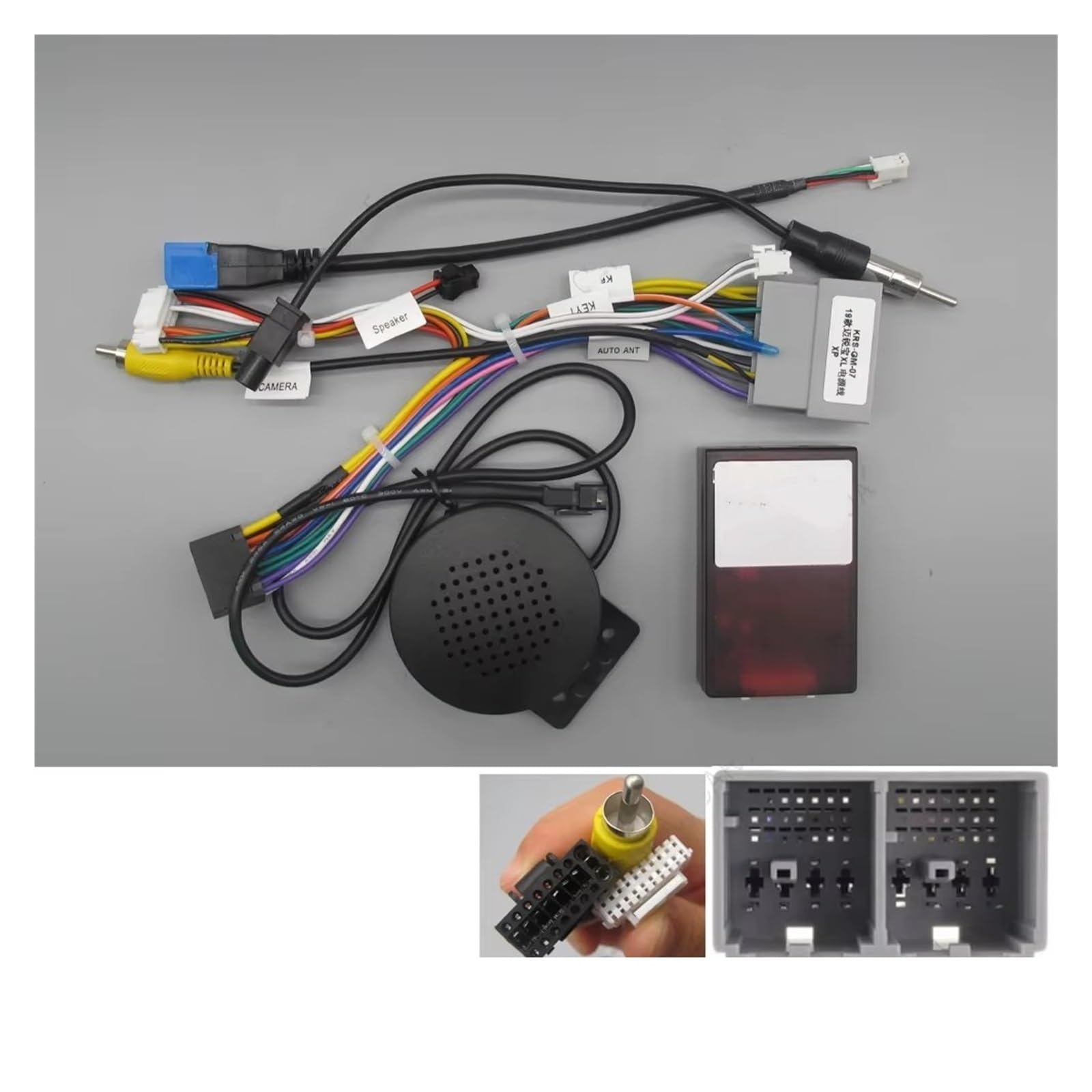 Marco plástico Radio Arnés Cableado Radio Coche Adaptador Caja Canbus Decodificador GM-SS-04A 16 Pines para Daewoo para Marti 2015 2016 2017 2018 2019