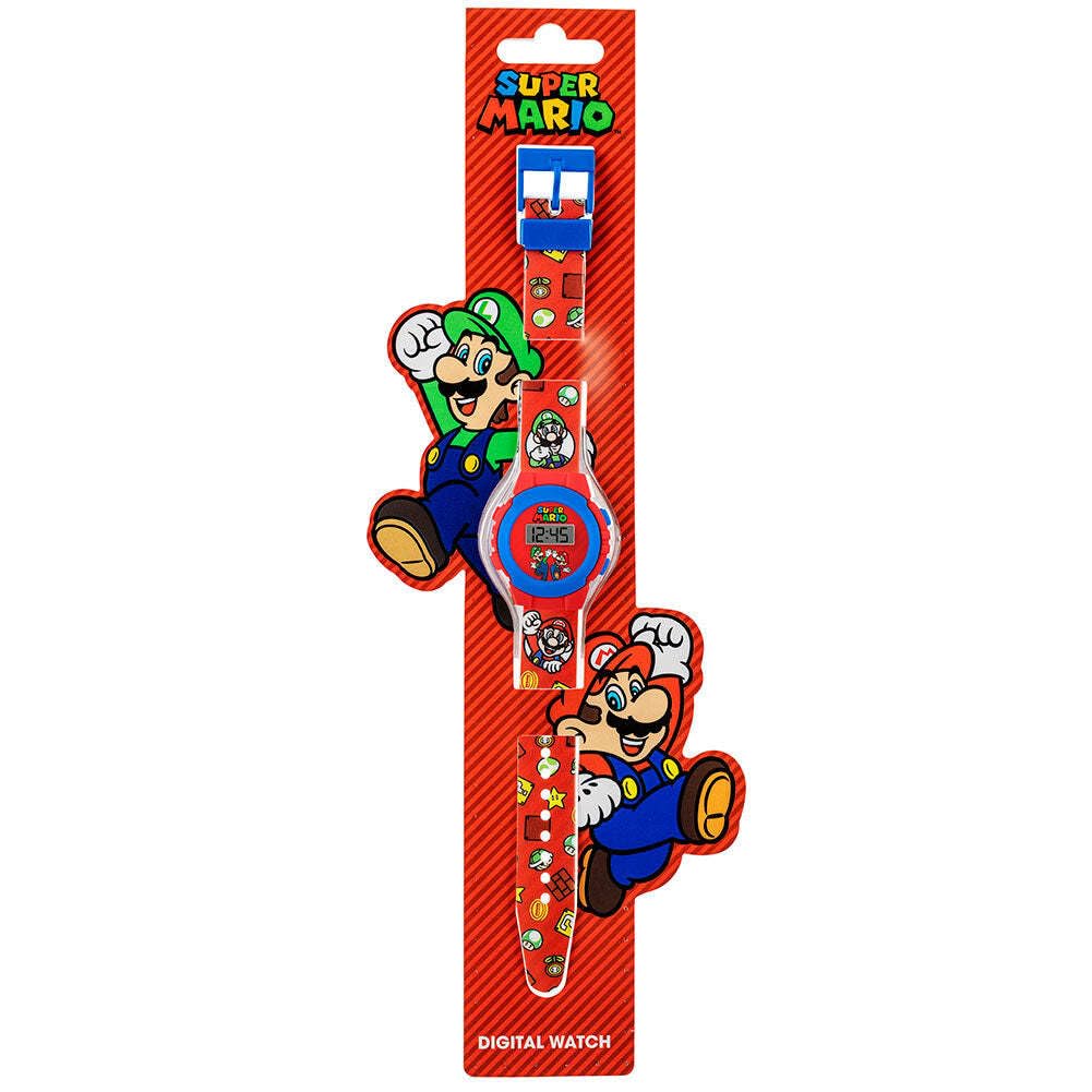 Mario GSM4234 - Reloj Digital de Cuarzo para niños con Correa de plástico, Rosso, Pulsera