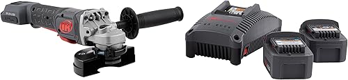 Miniatura 2 de Ingersoll Rand Amoladora angular inalámbrica G5351-K22-20V y herramienta de corte, kit de 2 baterías, 8000 RPM, 1HP, rueda de 4.5 pulgadas