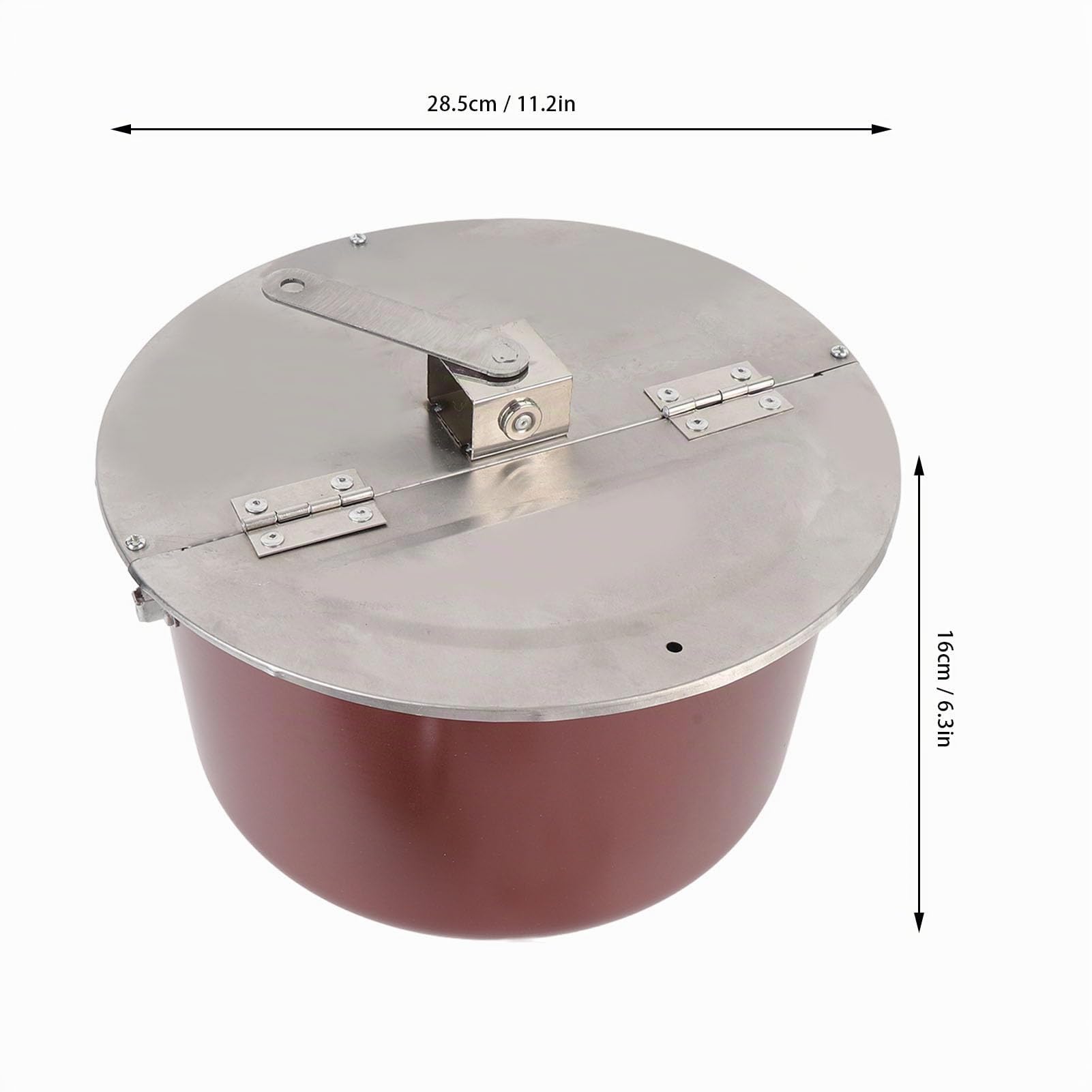 Edelstahl Popcorn Popper, Herdplatte Popcorn Maker handbetrieben, kompaktes Design, Popcorn Topf mit einer Handkurbel, Gasherd Induktion Herd kompatibel