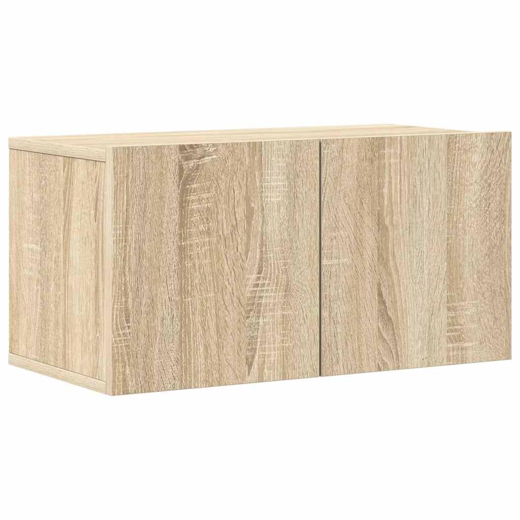 8-TLG Sonoma - Juego de 8 tablas de pared de madera de roble, 240 cm de ancho, aparador moderno para TV con amplio espacio para salón y dormitorio