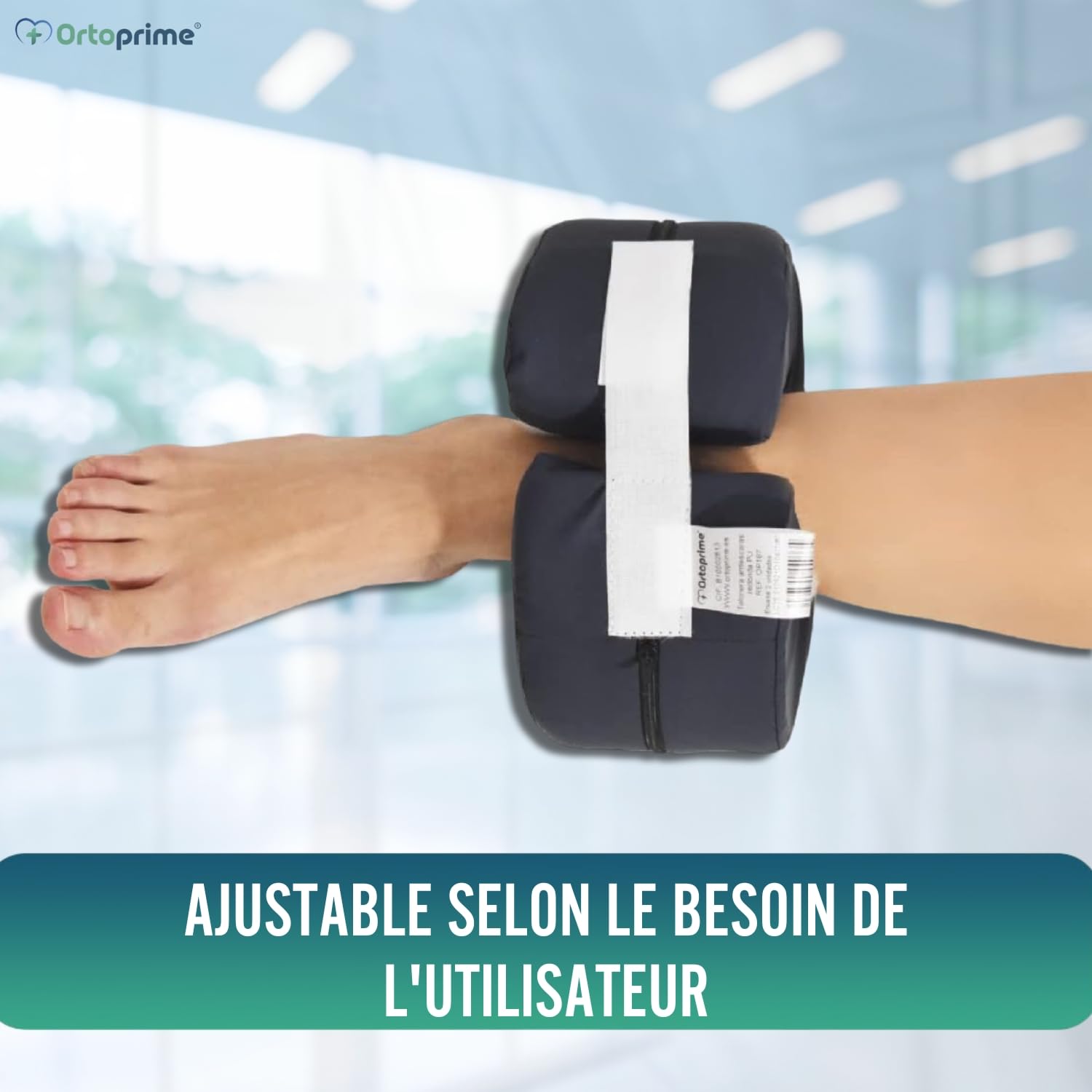 OrtoPrime PACK 2 Talonnières Anti-escarres Rondes Imperméables - Protecteurs de Talons Anti-escarres Réglable à l’Utilisateur - Coussins Anti-escarres Ergonomiques - Talons orthopédique pour Pieds