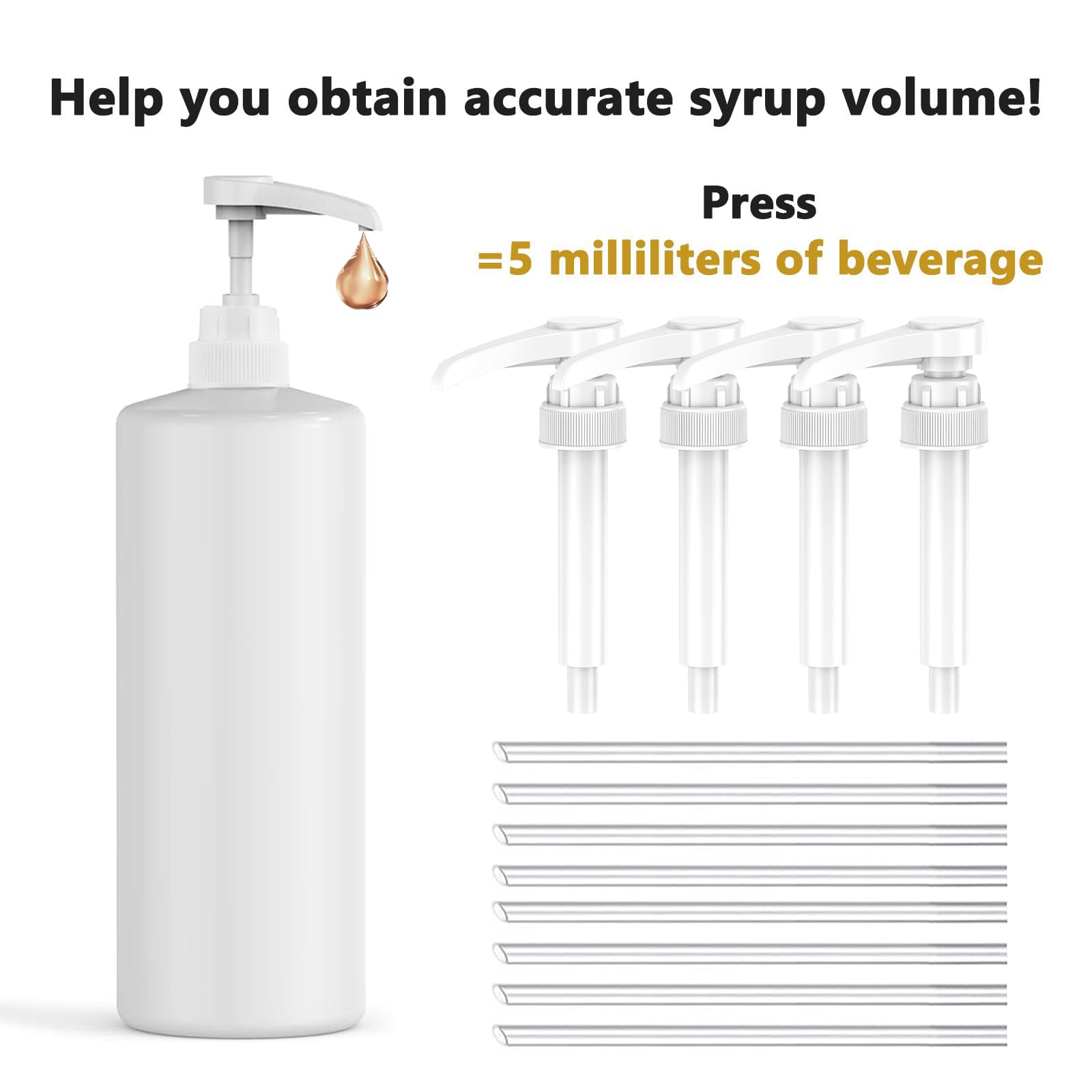 Lot De 4 Pompes Doseuses Pour Bouteilles 1L - Distributeur Blanc Avec Bouchons Intégrés - Compatible Best Body Nutrition Vital Drink, Sirop & Shampoing