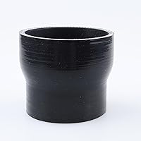 Vista 34 de AC PERFORMANCE ID 4" a 3.75" (4.016 in a 3.740 in) Reductor recto, longitud 4" (100mm), 4 capas reforzadas, manguera universal de silicona pura Negro