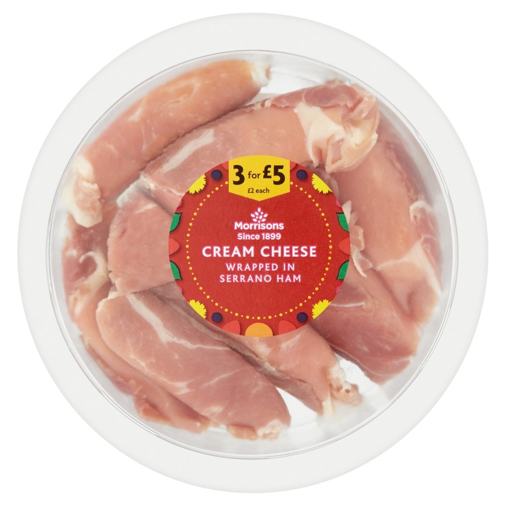 Morrisons Cream Cheese Wrapped in Serrano Ham, 100g