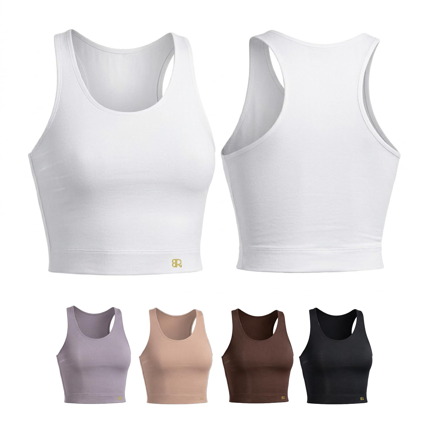 Micro Modal Tank Tops for Women | Wireless Racerback Bralette Style, Regular Fit, Soft & Breathable Fabric | Perfect for Everyday Comfort & Layering-image-11