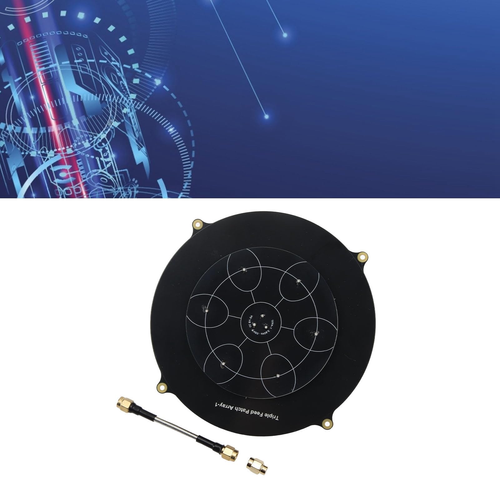 Antenna FPV 5,8 GHz, FPV Triple Feed Patch Antenna, SMA Directional Circularl, antenna direzionale, polarizzata circolare, per droni FPVRC