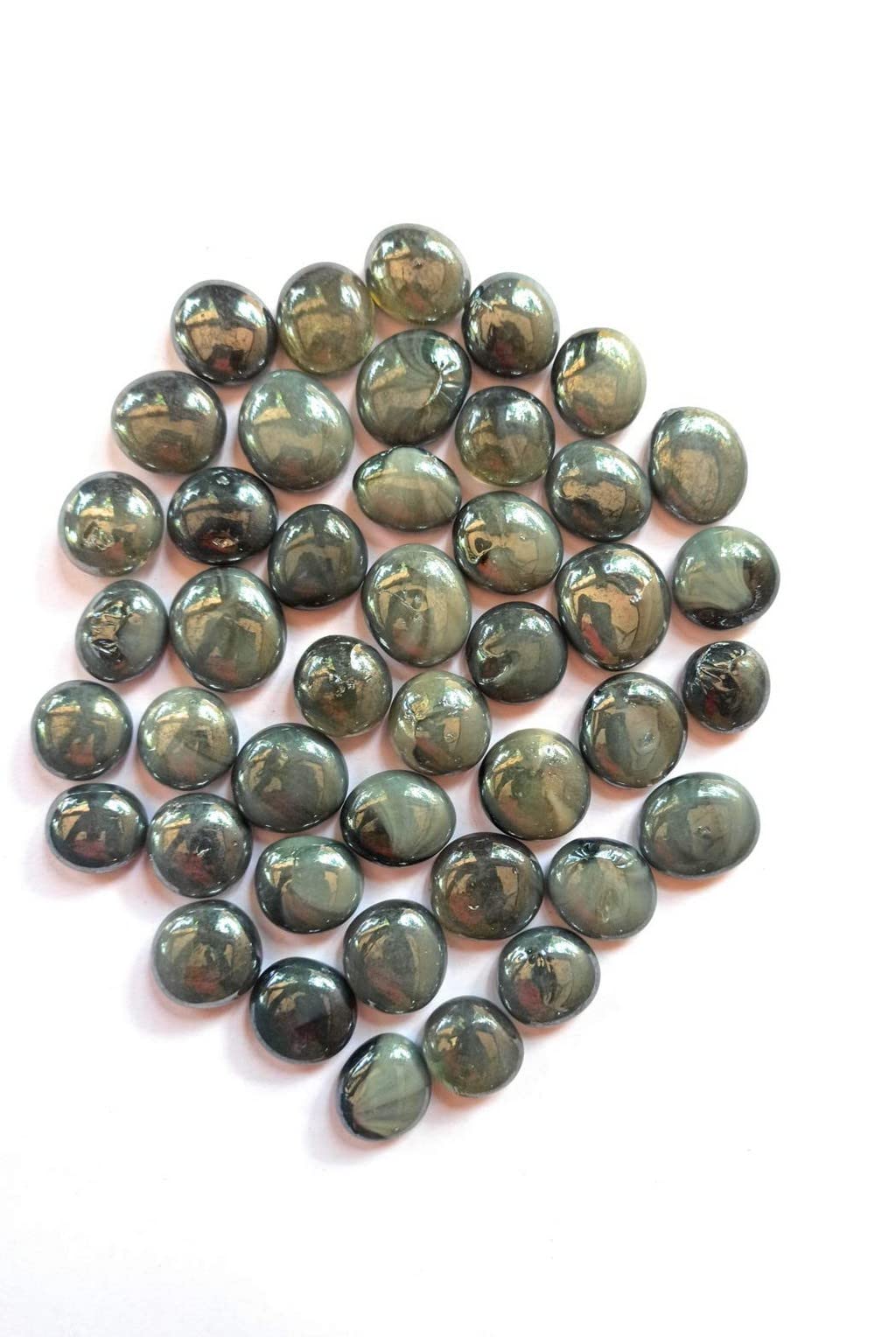 OhhSome [500GM] Gray Round Shaped Glass Crystals Glass Pebbles Glass Gems for Decoration Making Crafts or Aquarium Décor (B09M8D2JDV) Amazon Price History, Amazon Price Tracker