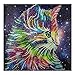Produktbild sunnymi® DIY 5D Diamant Malerei  Unregelmäßig Crystal Strass Home Dekor Diamond Painting Stickerei Bilder Kunst Handwerk für Home Wall Decor (Farbige Katze, 30x30cm)