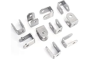 1-Inch Stainless Steel U Brackets for 1" Thick Panels (10 Pack)