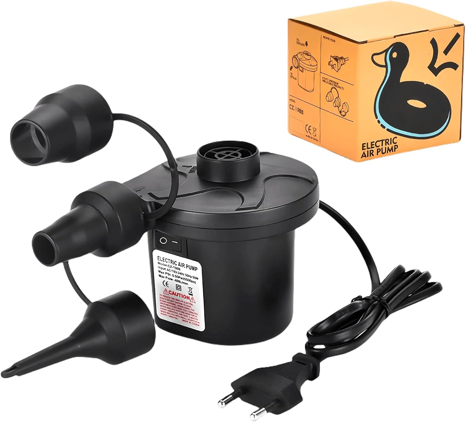 Pompa ad Aria Elettrica, Portatile Gonfiatore Elettrico Pompa con 3 Ugelli d’aria, Elettrica Pompa di Gonfiaggio e Sgonfiaggio per Campeggio all’aperto, Tappeti Gonfiabili, Anelli da Nuoto Pompa ad Aria Elettrica, Portatile Gonfiatore Elettrico Pompa con 3 Ugelli d’aria, Elettrica Pompa di Gonfiaggio e Sgonfiaggio per Campeggio all’aperto, Tappeti Gonfiabili, Anelli da Nuoto