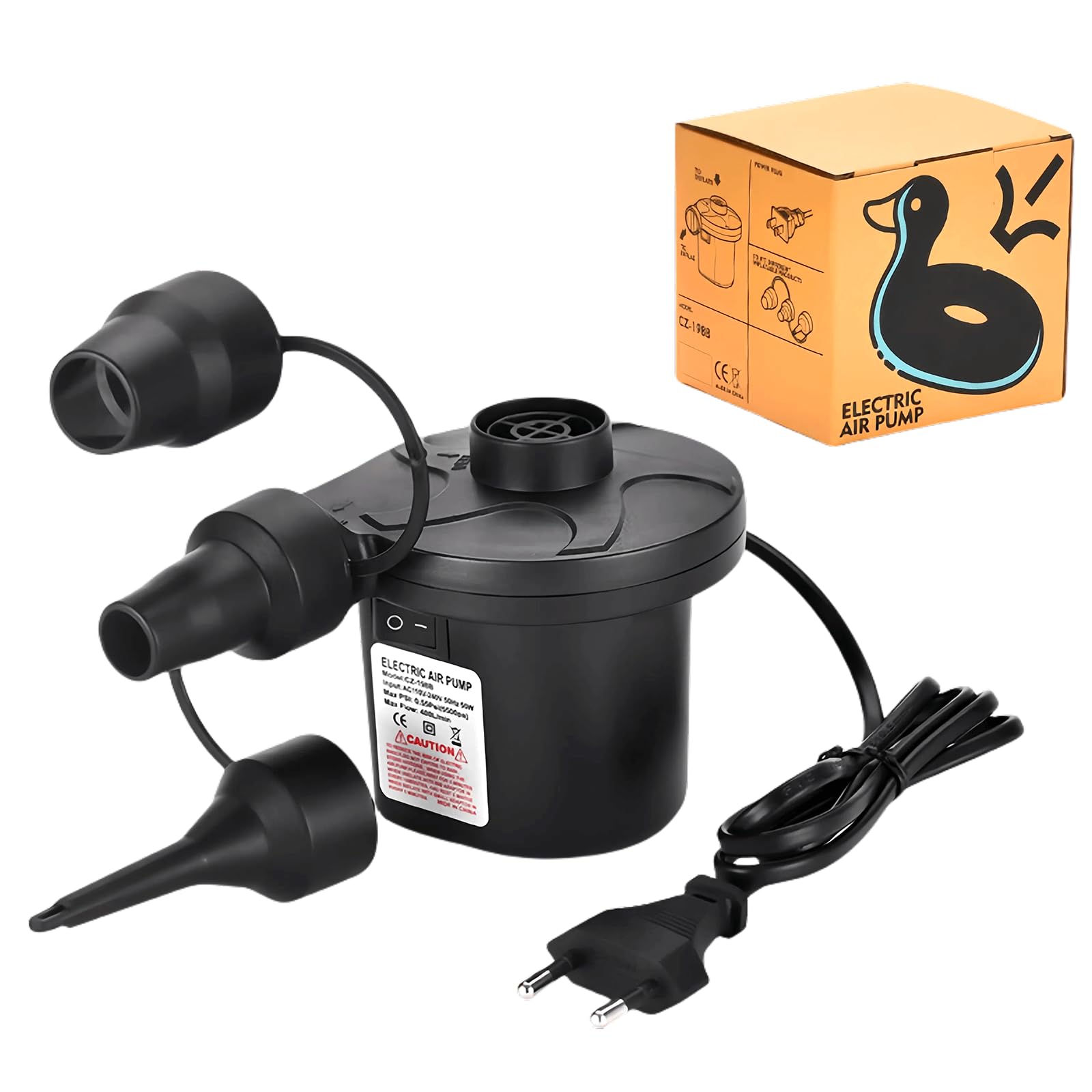 Mini Pompa Aria Elettrica Portatile USB – 75L/min, IPX7, Per Gonfiabili, Letti Aria, Campeggio