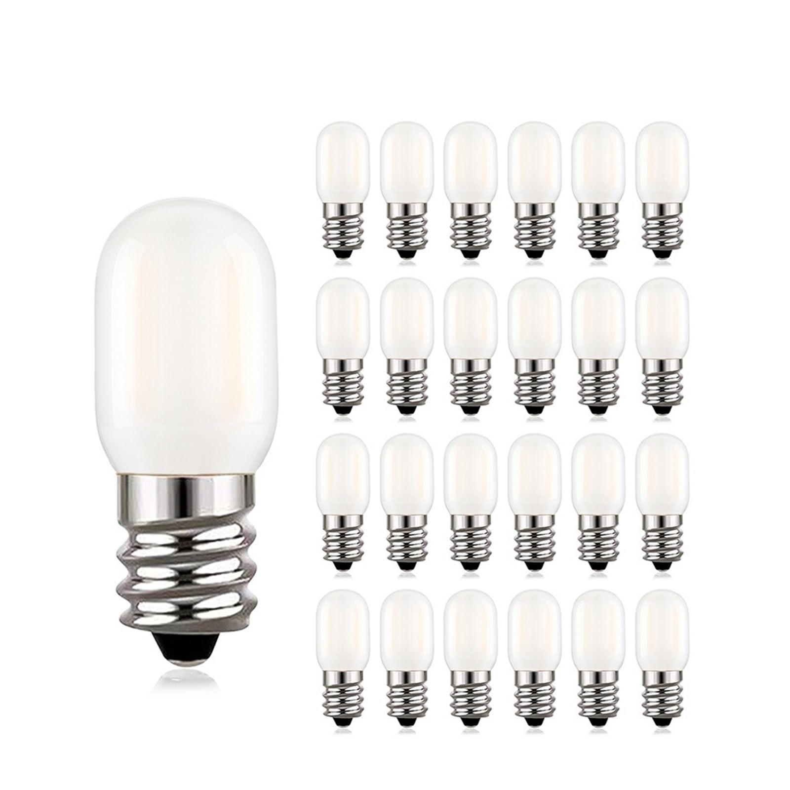 KYPSZQPSH Dimmable E14 LED Candelabra Bulb Frosted 220V T22 1W 2700K Tubular LED Candle Bulbs for Wall Lamp Pendant Chandeliers Light (Color : 6000K, Size : 25 Pack_E14 220V_YES)