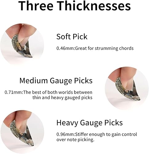 Miniatura 6 de 6-100 púas de guitarra personalizadas, añade tu propio nombre de texto, impresión HD resistente al nombre para accesorios de guitarra, el mejor