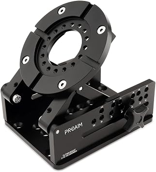 حامل كاميرا PROAIM Mitchell Wedge Tilt لرؤوس السوائل والمنزلق والحامل ثلاثي الأرجل والدوللي. زاوية الميل 0-105. مركز ثقل قابل للتعديل، لقطات معلقة فوق وتحت. حمولة تصل إلى 100 كجم/220 رطلاً. P-MTCL-WP