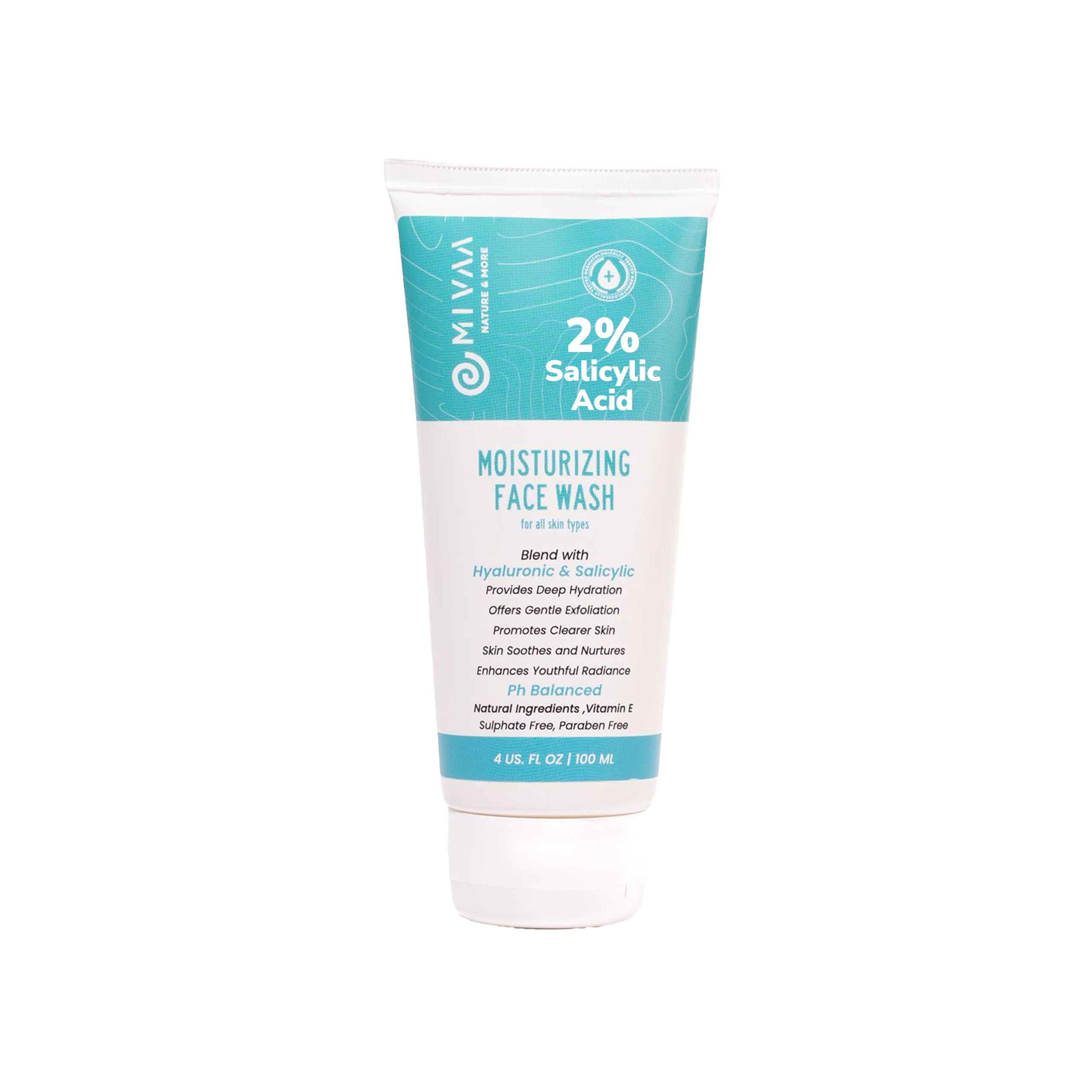 2% Salicylic Acid Face Wash Anti-Acne & Oil Control Gel Cleanser Deep Pore Cleansing for Oily & Acne-Prone Skin Hyaluronic Acid Niacinamide Men & Women 100ml